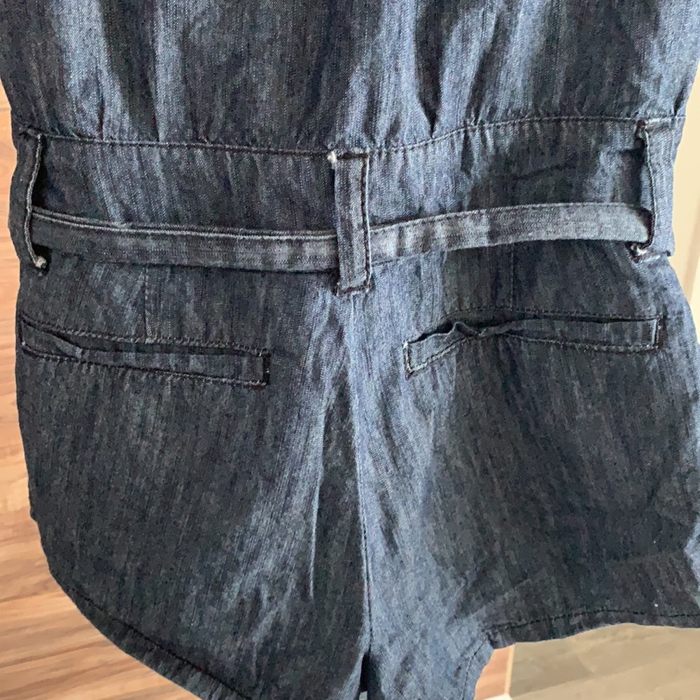 Strapless denim romper - Picture 5 of 9